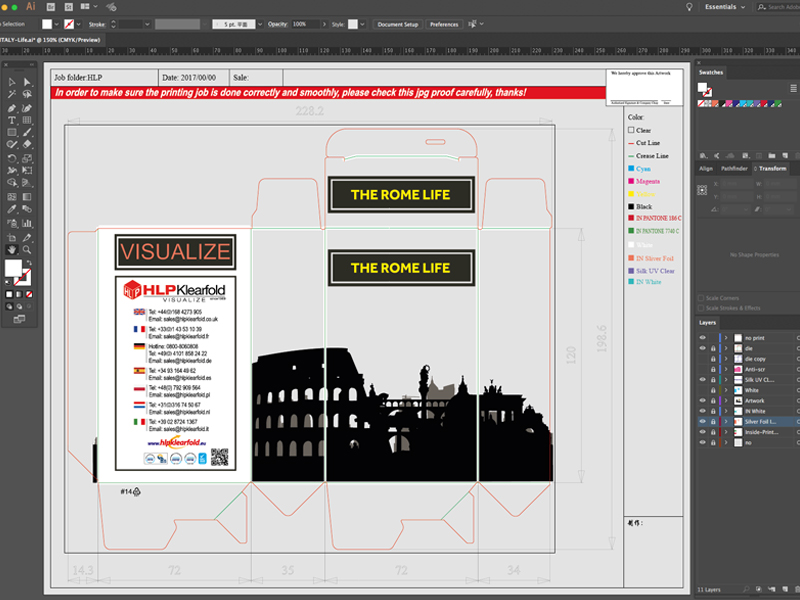 HLP Klearfold di-lines artwork